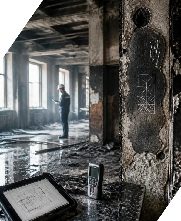 Обследование зданий после пожара в Королёве от 15596 р. | ЭкспертизаРоссия