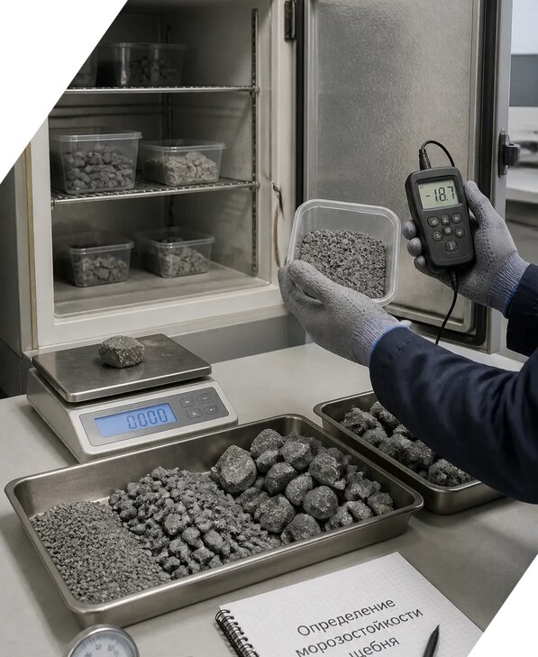 Определение морозостойкости щебня в Королёве от 3639 р. | ЭкспертизаРоссия